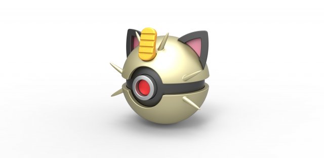 Meowth orb Modelo de Impressão 3D .c4d .max .obj .3ds .fbx .stl .blend 