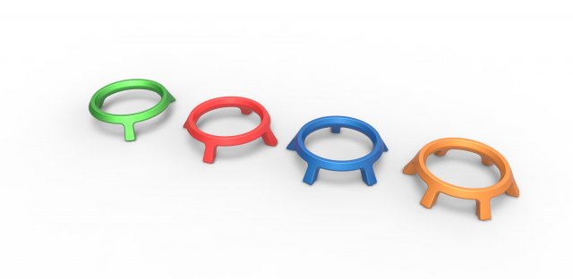 Pokeball stand Set 1 3D प्रिंट मॉडल .c4d .max .obj .3ds .fbx .stl .blend 