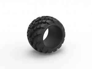 Offroad arched tire scale 1 to 10 3D Print Model