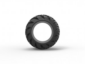 Offroad arched tire scale 1 to 10 Modèles 3D en vedette