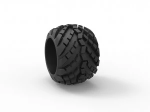 Offroad arched tire scale 1 to 10 3D Print Model
