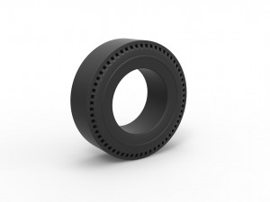 Rear tire of vintage dragster Version 1 Scale 1 to 10 3D 프린트 모델