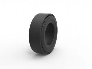 Rear tire of vintage dragster Version 1 Scale 1 to 10 3D Print Model