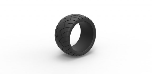 Rear chopper tire scale 1 to 10 3D Принт Модель .c4d .max .obj .3ds .fbx .stl .blend 