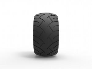 Rear chopper tire scale 1 to 10 3D Принт Модель