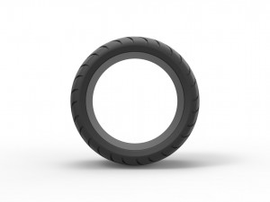 Rear chopper tire scale 1 to 10 3D Принт Модель
