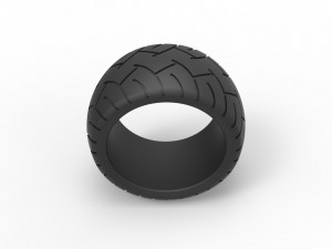 Rear chopper tire scale 1 to 10 3D Принт Модель