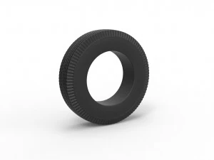 Retro car tire scale 1 to 10 3D Print Model