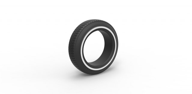 Lowrider tire scale 1 to 10 3D 打印模型 .c4d .max .obj .3ds .fbx .stl .blend