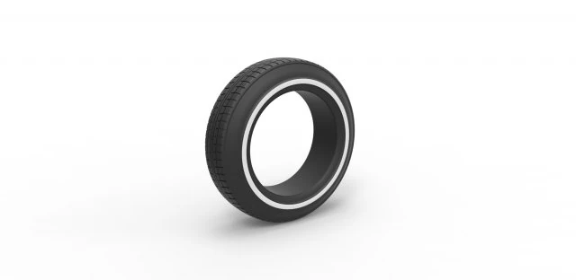 Lowrider tire scale 1 to 10 3D Print Model .c4d .max .obj .3ds .fbx .stl .blend 