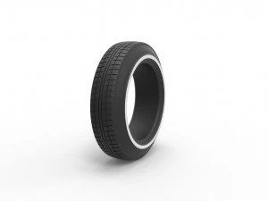 Lowrider tire scale 1 to 10 3D Print Model