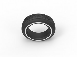 Lowrider tire scale 1 to 10 3D 打印模型