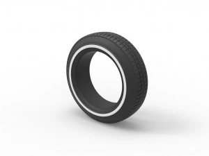 Lowrider tire scale 1 to 10 3D Print Model