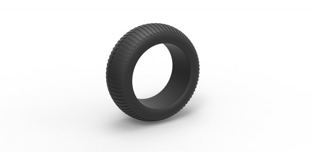 Vintage monster truck tire scale 1 to 25 3D Baskı Modeli .c4d .max .obj .3ds .fbx .stl .blend 