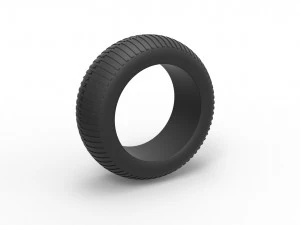 Винтажные шины монстр-трака по шкале от 1 до 25. 3D Принт Модель