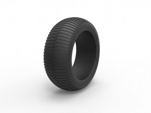 Vintage monster truck tire scale 1 to 25 3D Baskı Modeli