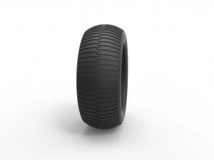 Vintage monster truck tire scale 1 to 25 3D Print Model
