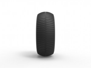 Vintage monster truck tire scale 1 to 25 3D Baskı Modeli