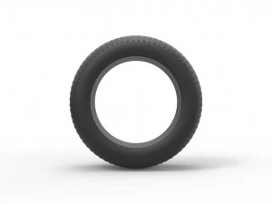 Vintage monster truck tire scale 1 to 25 3D Print Model