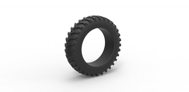 Tractor tire scale 1 to 25 3D Baskı Modeli .c4d .max .obj .3ds .fbx .stl .blend 