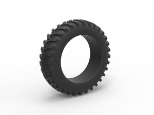 Tractor tire scale 1 to 25 Modèles 3D en vedette