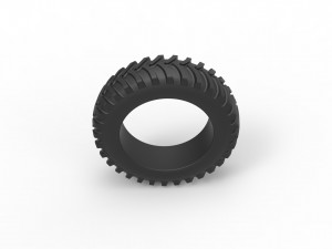 Tractor tire scale 1 to 25 3D Baskı Modeli