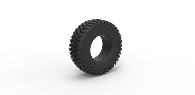 Trophy truck tire scale 1 to 10 3D Принт Модель .c4d .max .obj .3ds .fbx .stl .blend 