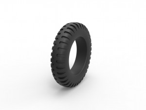 Old truck tire scale 1 to 25 3Dプリントモデル