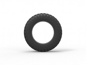 Old truck tire scale 1 to 25 3Dプリントモデル