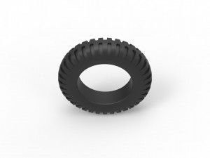 Old truck tire scale 1 to 25 3Dプリントモデル