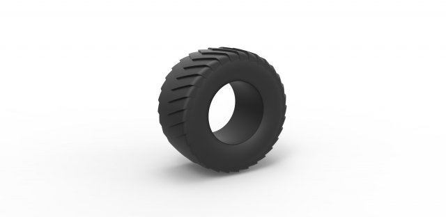 Pulling truck tire scale 1 to 10 3D Print Model .c4d .max .obj .3ds .fbx .stl .blend 
