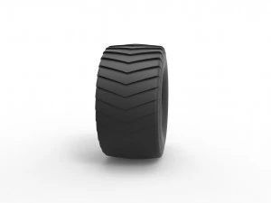 Pulling truck tire scale 1 to 10 3D Print Model