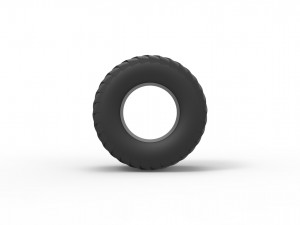 Pulling truck tire scale 1 to 10 3D Print Model