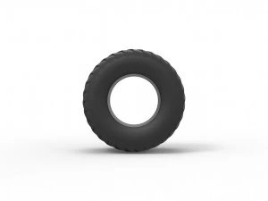 Pulling truck tire scale 1 to 10 3D Print Model