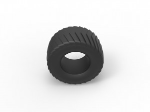 Pulling truck tire scale 1 to 10 3D Print Model