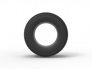 Pulling tractor rear tire scale 1 to 25 3D Print Model