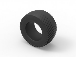 Pulling tractor rear tire scale 1 to 25 3D Print Model