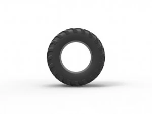 Pulling tractor rear tire 2 scale 1 to 25 3D Print Model