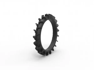 Swamp buggy tire scale 1 to 25 3D Print Model