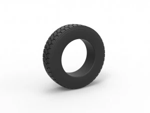 Escala de neum&aacute;ticos de cami&oacute;n del 1 al 25 Modelo de impresión 3D