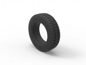 Truck tire scale 1 to 25 3D Print Model