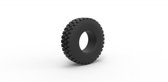 Military truck tire scale 1 to 25 3D Print Model .c4d .max .obj .3ds .fbx .stl .blend 
