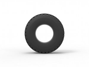 Military truck tire scale 1 to 25 3D Print Model