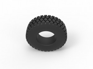 Military truck tire scale 1 to 25 3D Print Model