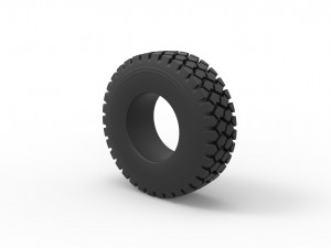 Military truck tire scale 1 to 25 3D Print Model