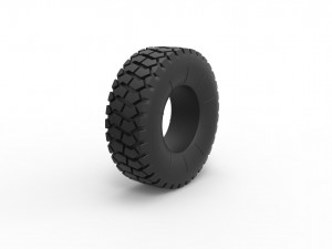 Military truck tire 2 scale 1 to 25 Modelo de Impressão 3D
