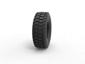 Military truck tire 2 scale 1 to 25 Modelo de Impressão 3D
