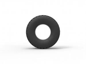 Military truck tire 2 scale 1 to 25 3D Print Model