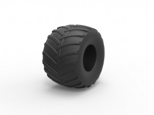 Monster truck tire scale 1 to 25 3D Принт Модель