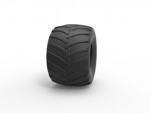 Monster truck tire scale 1 to 25 3D Принт Модель